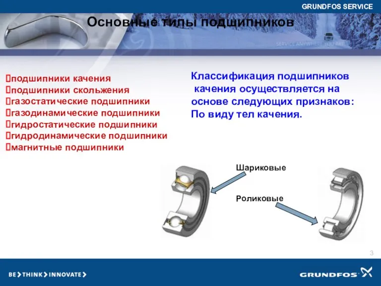 Основные типы подшипников подшипники качения подшипники скольжения газостатические подшипники газодинамические подшипники гидростатические