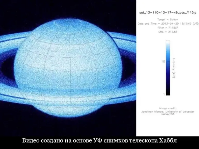 Видео создано на основе УФ снимков телескопа Хаббл