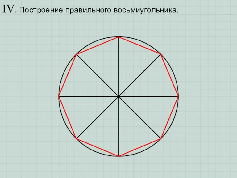 IV. Построение правильного восьмиугольника.