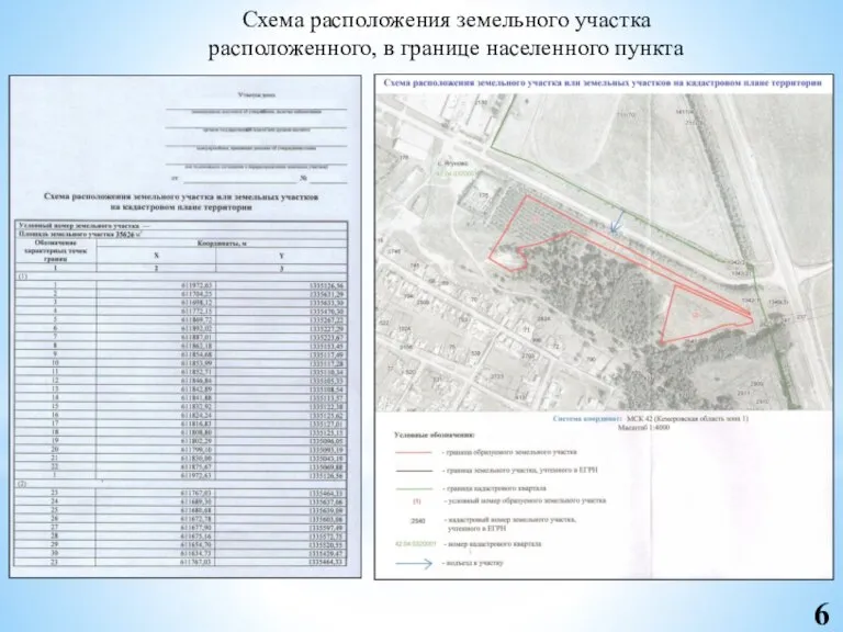 Схема расположения земельного участка расположенного, в границе населенного пункта