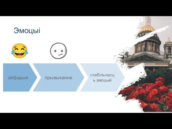 Эмоцыі эйфарыя прывыканне стабільнасць эмоцый ? ?