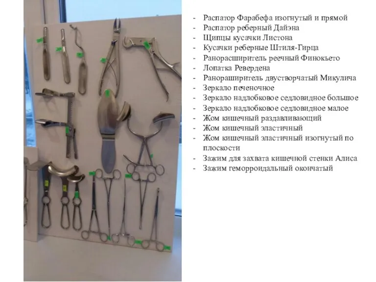 Распатор Фарабефа изогнутый и прямой Распатор реберный Дайэна Щипцы кусачки Листона Кусачки