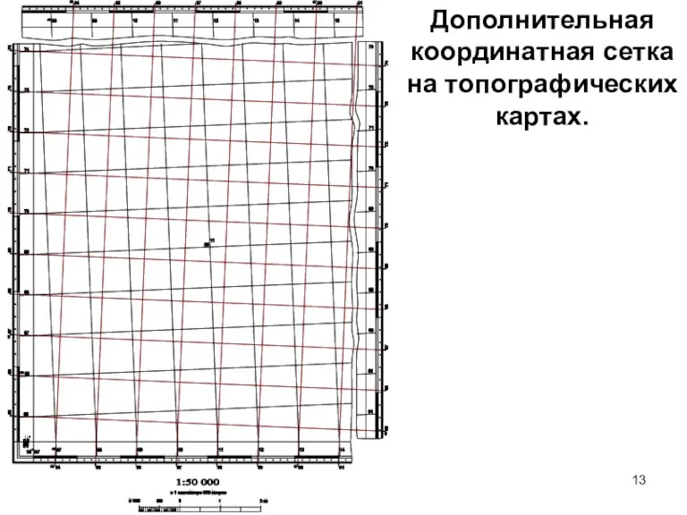 Дополнительная координатная сетка на топографических картах.