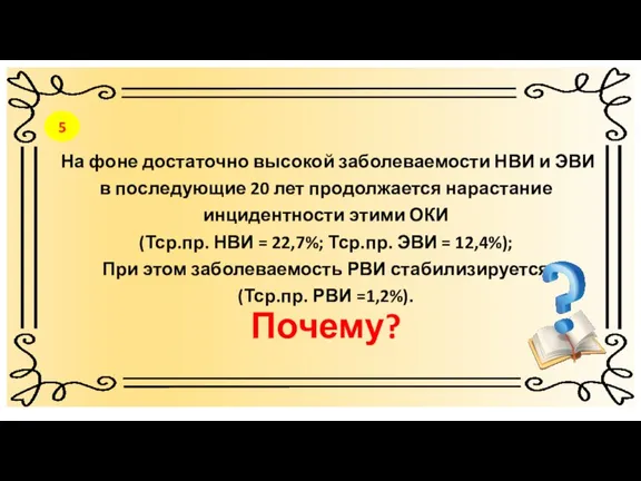 На фоне достаточно высокой заболеваемости НВИ и ЭВИ в последующие 20 лет