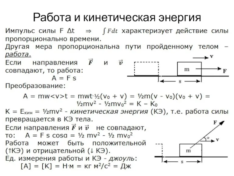 Работа и кинетическая энергия