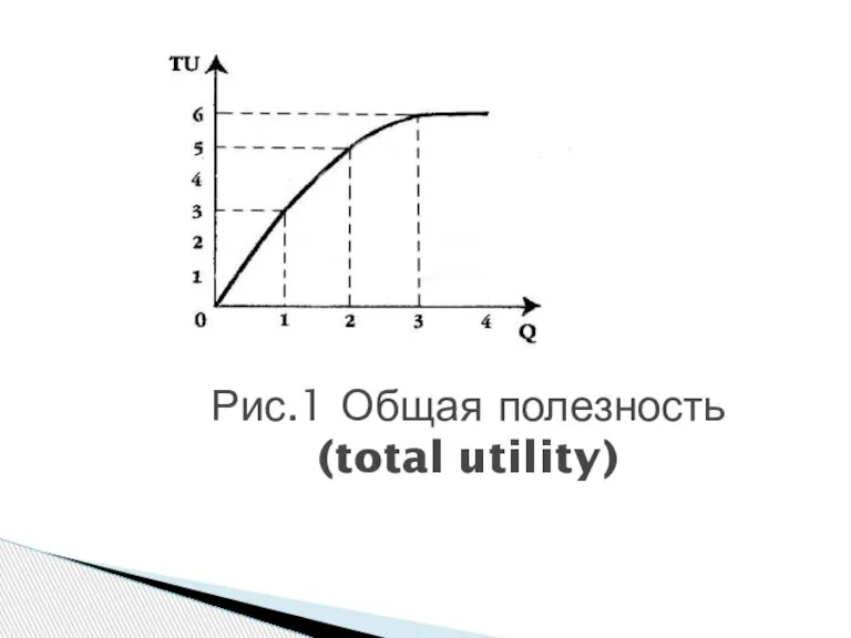 Рис.1 Общая полезность (total utility)