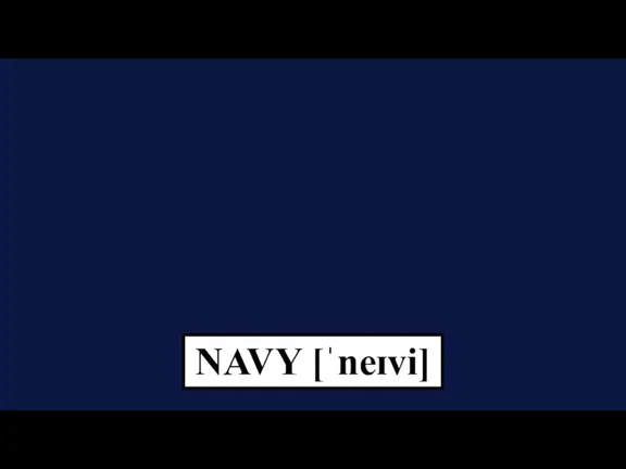 NAVY [ˈneɪvi]