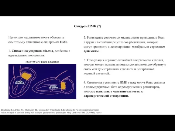 Несколько механизмов могут объяснить симптомы у пациентов с синдромом ПМК. 1. Снижению