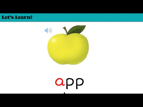 Let’s Learn! apple