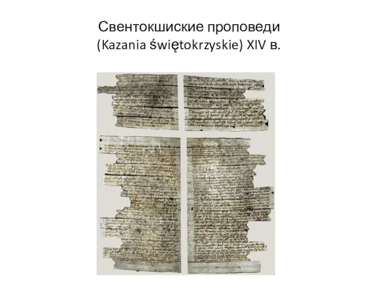 Свентокшиские проповеди (Kazania świętokrzyskie) XIV в.