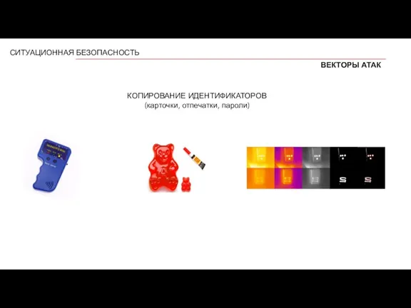 СИТУАЦИОННАЯ БЕЗОПАСНОСТЬ ВЕКТОРЫ АТАК КОПИРОВАНИЕ ИДЕНТИФИКАТОРОВ (карточки, отпечатки, пароли)