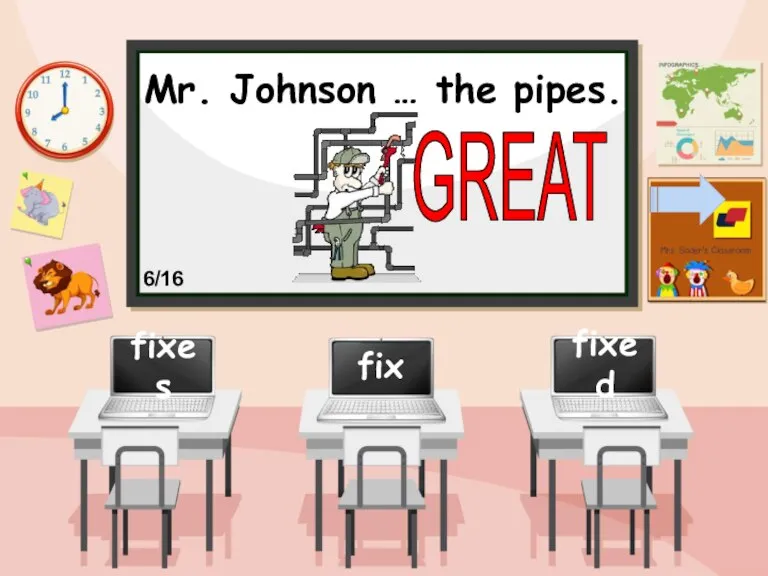 Mr. Johnson … the pipes. fix fixed fixes GREAT 6/16