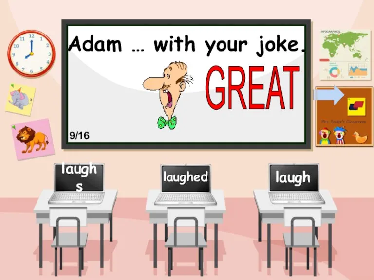 Adam … with your joke. laughs laughed laugh GREAT 9/16