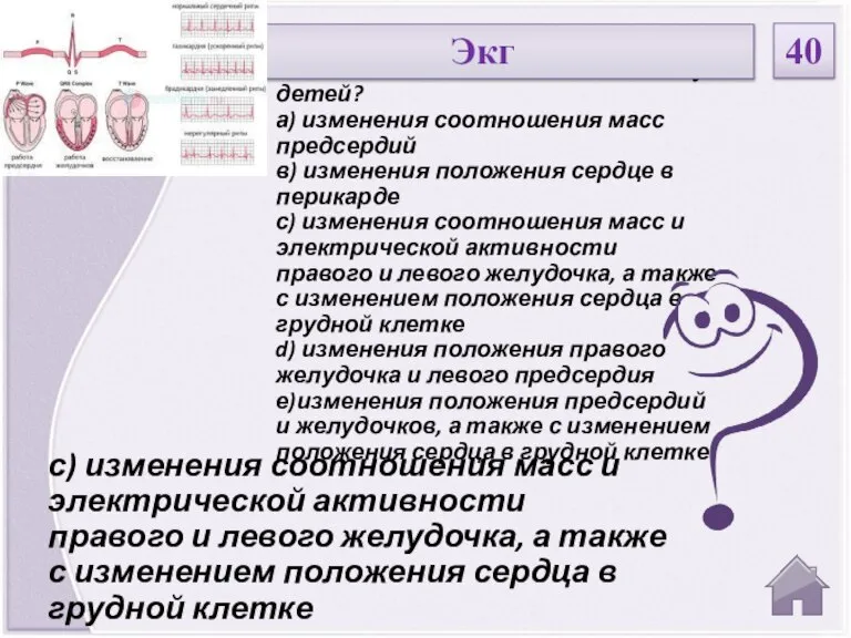 с) изменения соотношения масс и электрической активности правого и левого желудочка, а