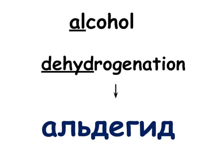 alcohol dehydrogenation альдегид