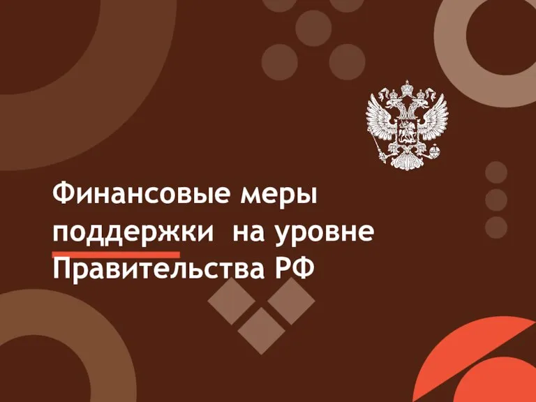 Финансовые меры поддержки на уровне Правительства РФ