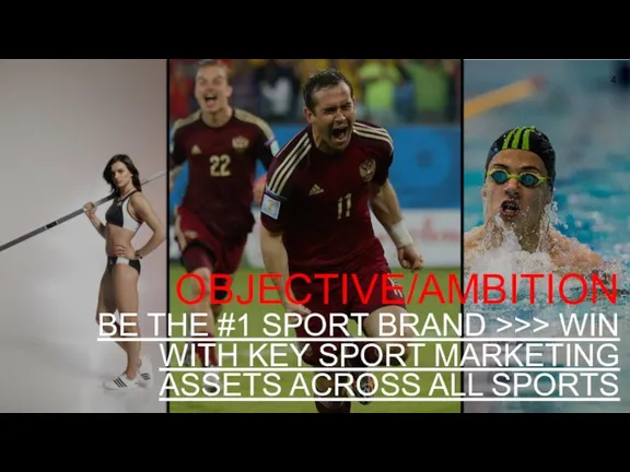 OBJECTIVE/AMBITION BE THE #1 SPORT BRAND >>> WIN WITH KEY SPORT MARKETING