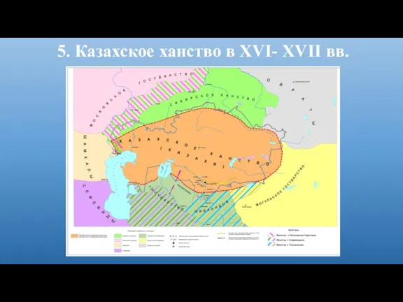 5. Казахское ханство в XVІ- XVІІ вв.