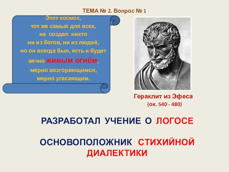 ТЕМА № 2. Вопрос № 1 Этот космос, тот же самый для