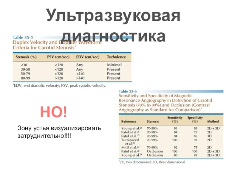 Ультразвуковая диагностика НО! Зону устья визуализировать затруднительно!!!!