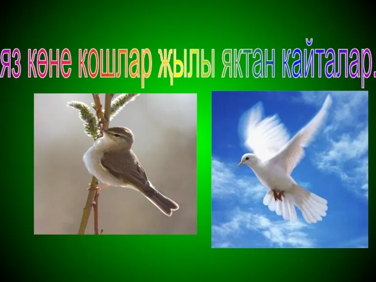 яз көне кошлар җылы яктан кайталар.