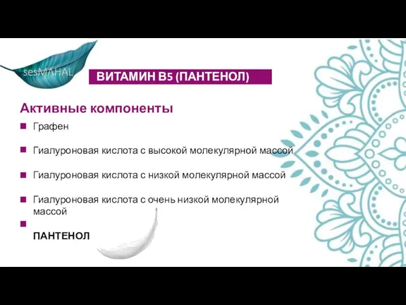 Активные компоненты Графен Гиалуроновая кислота с высокой молекулярной массой Гиалуроновая кислота с