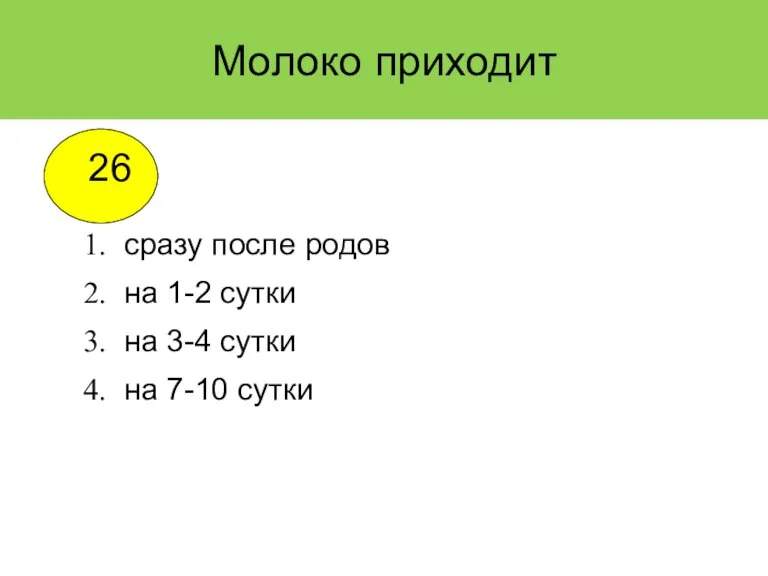 Молоко приходит сразу после родов на 1-2 сутки на 3-4 сутки на 7-10 сутки 26 3