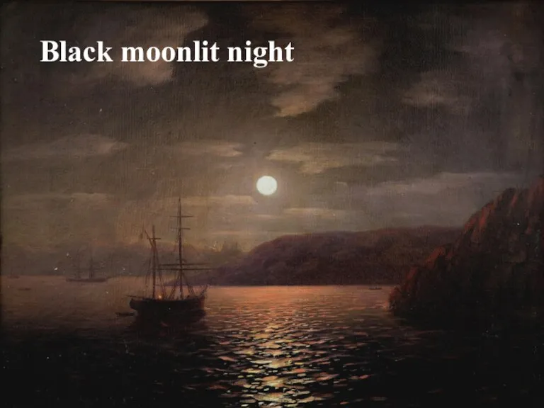 Black moonlit night