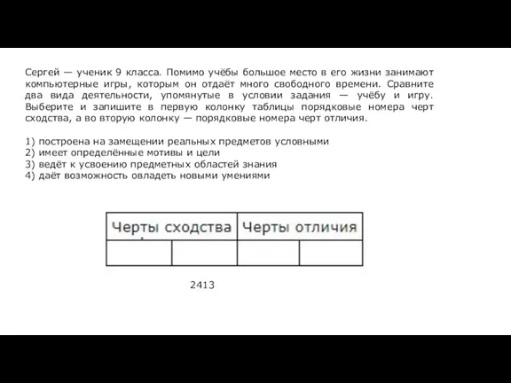 Сергей — ученик 9 класса. Помимо учёбы большое место в его жизни