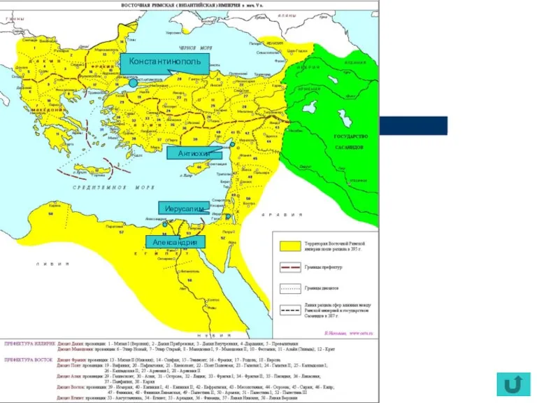 Иерусалим Александрия Антиохия Константинополь