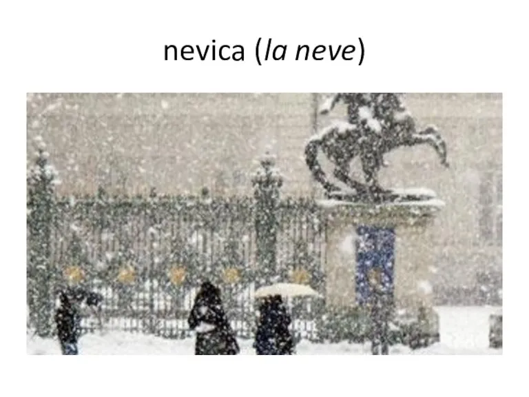 nevica (la neve)