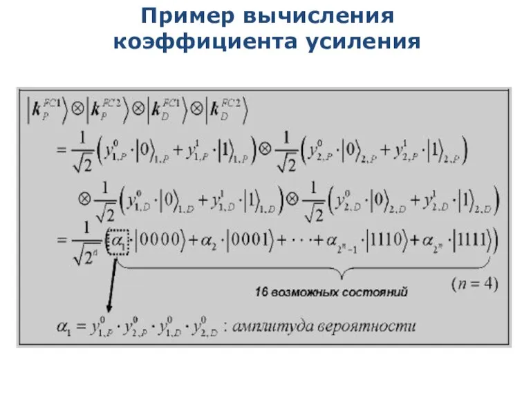 Пример вычисления коэффициента усиления