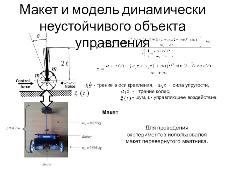 - трение в оси крепления, – сила упругости, - трение колес, -