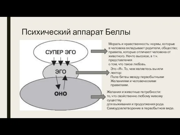 Психический аппарат Беллы Мораль и нравственность: нормы, которые в человека вкладывает родители,