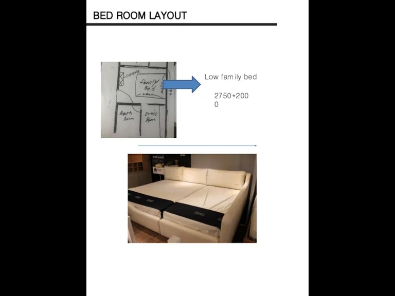 BED ROOM LAYOUT Low family bed 2750*2000