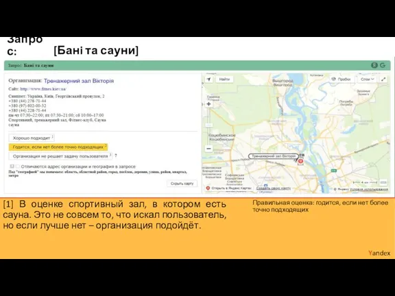 [Банi та сауни] Yandex Запрос: [1] В оценке спортивный зал, в котором