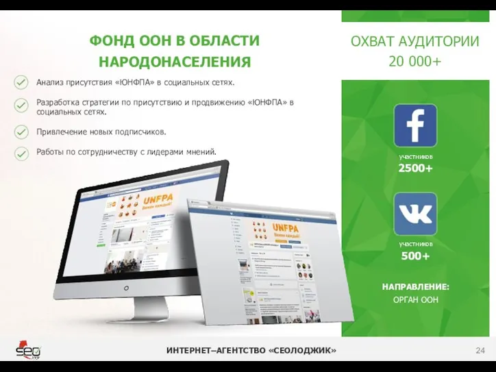 Анализ присутствия «ЮНФПА» в социальных сетях. Разработка стратегии по присутствию и продвижению