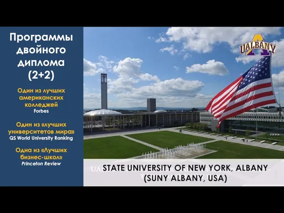 STATE UNIVERSITY OF NEW YORK, ALBANY (SUNY ALBANY, USA) Программы двойного диплома