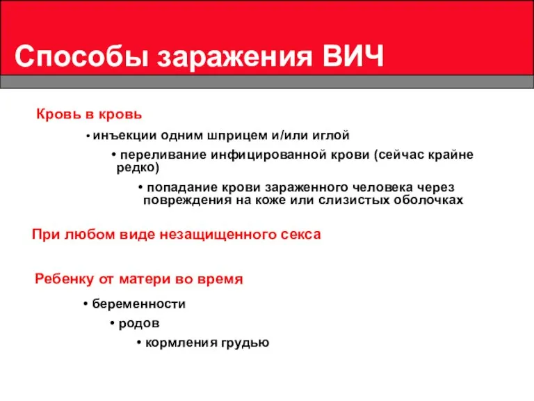 Способы заражения ВИЧ Ребенку от матери во время беременности родов кормления грудью