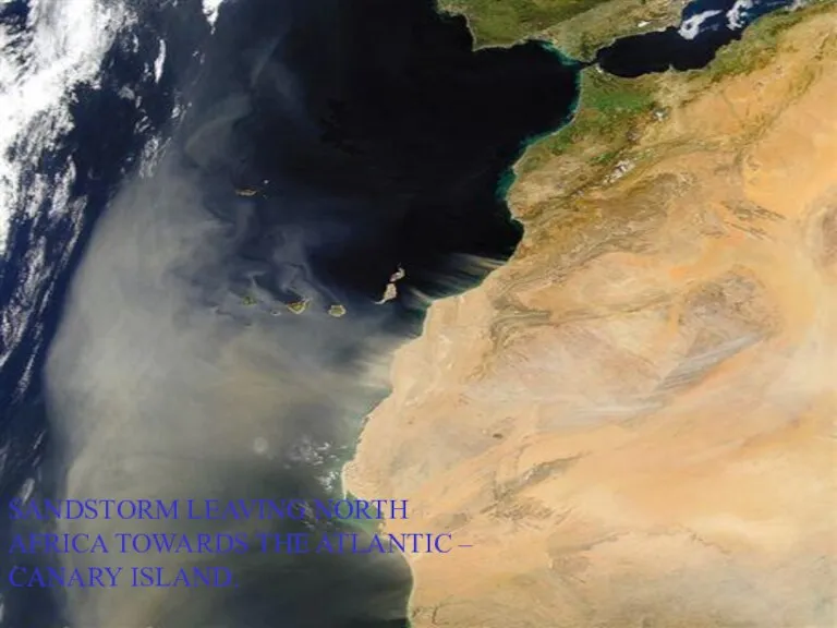 SANDSTORM LEAVING NORTH AFRICA TOWARDS THE ATLANTIC – CANARY ISLAND.