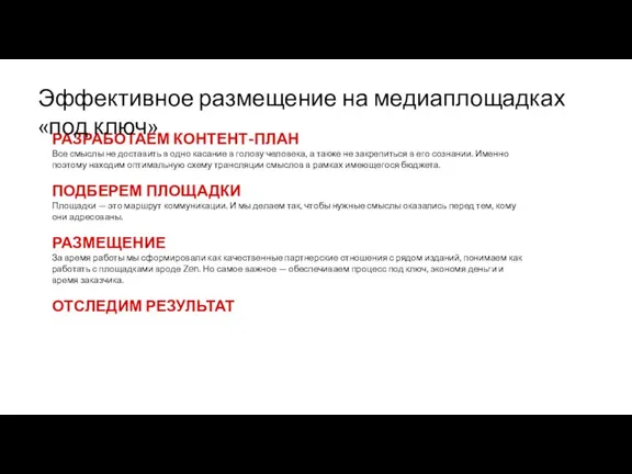 РАЗРАБОТАЕМ КОНТЕНТ-ПЛАН Все смыслы не доставить в одно касание в голову человека,