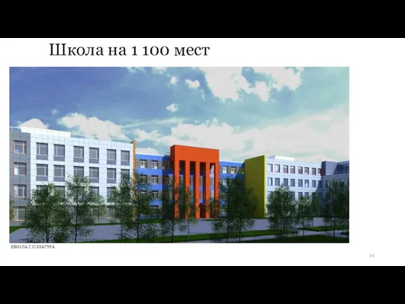 Школа на 1 100 мест ШКОЛА Г.П.ШАТУРА