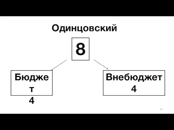 Одинцовский Бюджет 4 8 Внебюджет 4