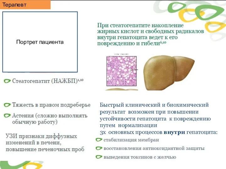 Портрет пациента Шрифт увеличить Терапевт Быстрый клинический и биохимический результат возможен при