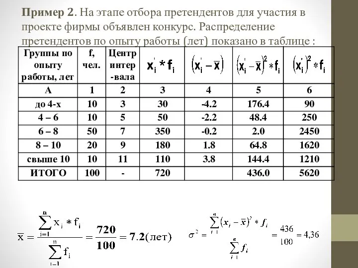 Пример 2. На этапе отбора претендентов для участия в проекте фирмы объявлен