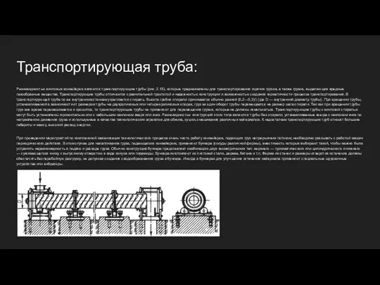 Транспортирующая труба: Разновидностью винтовых конвейеров являются транспортирующие трубы (рис. 2.15), которые предназначены