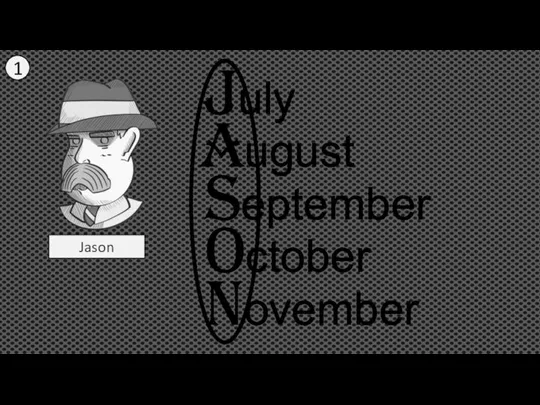 July August September October November Jason 1