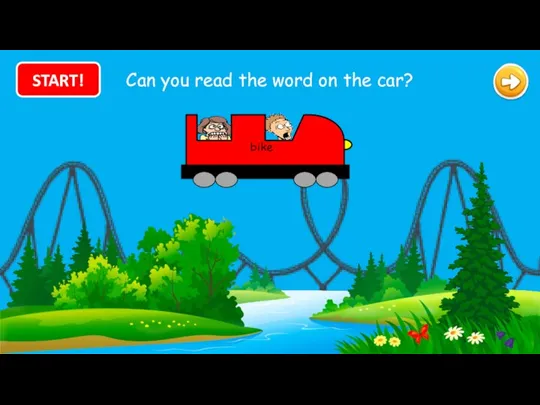 Can you read the word on the car? START!