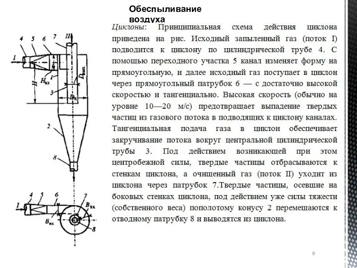 Обеспыливание воздуха