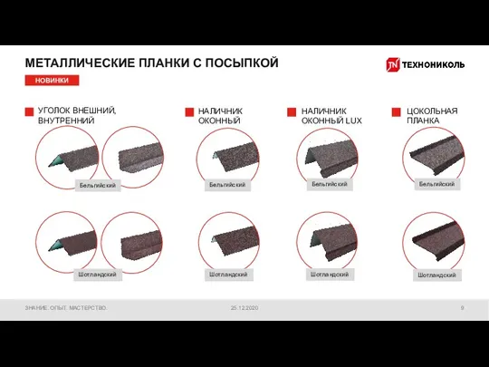 ЗНАНИЕ. ОПЫТ. МАСТЕРСТВО. 25.12.2020 МЕТАЛЛИЧЕСКИЕ ПЛАНКИ С ПОСЫПКОЙ НОВИНКИ УГОЛОК ВНЕШНИЙ, ВНУТРЕННИЙ